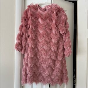 NWT Free People Dress with Pink Fringe